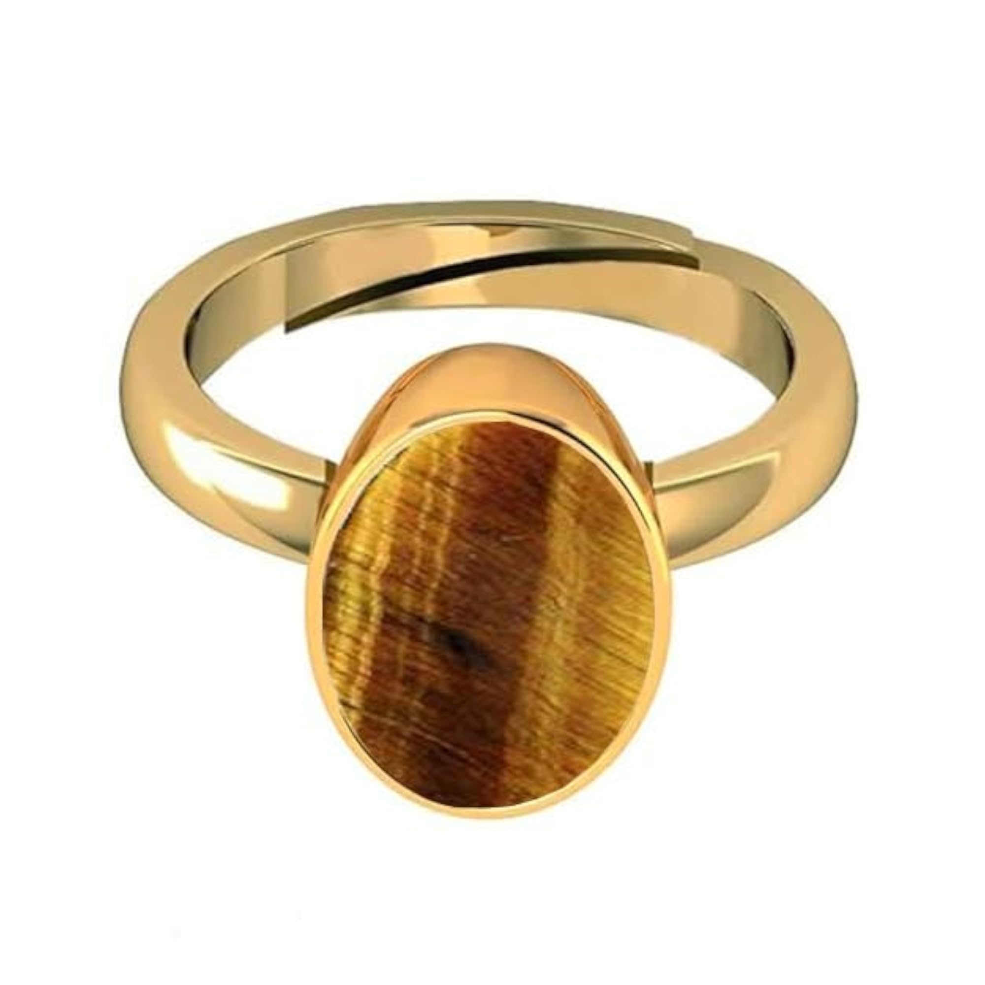 12.25 Ratti Natural Tiger Eye Oval Cut Ring